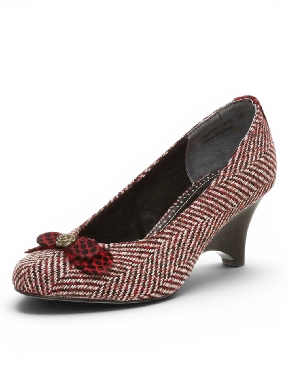Naughty Monkey Red Nip Tuck Wedge Pump Size 6